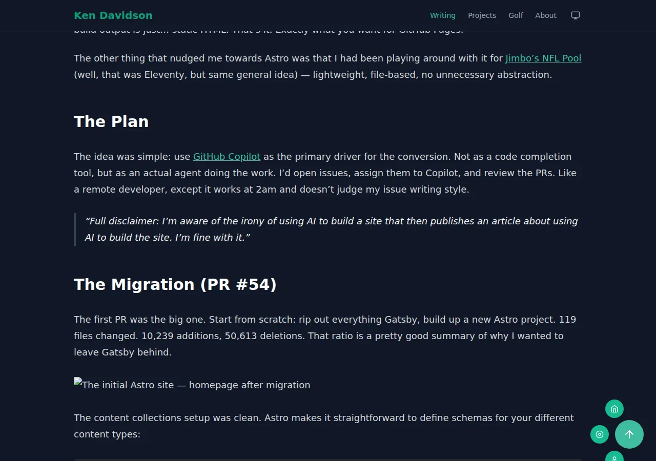FAB — expanded on hover, dark mode