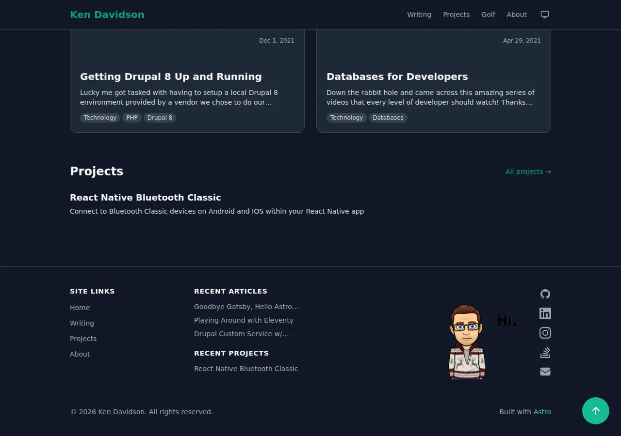 Footer — dark mode desktop