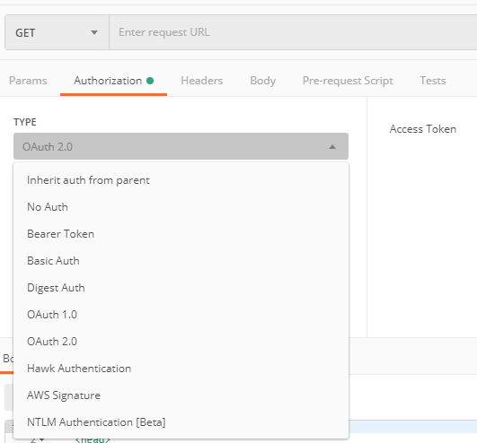 Postman OAuth Config